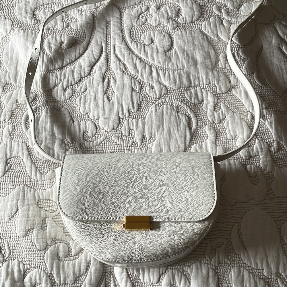 Wandler White Anna Buckle Leather Belt Bag 🤍